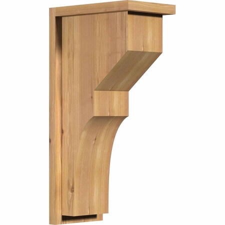 Ekena Millwork Monterey Smooth Corbel w/Backplate, Western Red Cedar, 7 1/2"W x 12"D x 24"H COR08X12X24MON01SWR